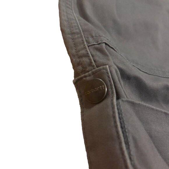 Carhartt Twill Roll Relaxed Fit Cargo Shorts Adult Kids Size L 12/14 Gray - Picture 4 of 6